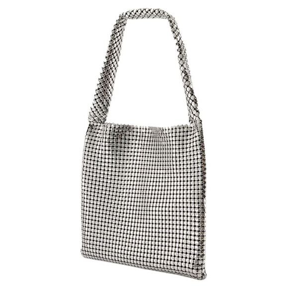 Medium Silver Pixel Shoulder Bag - Rabanne - Aluminium - Silver - Picture 2 of 4